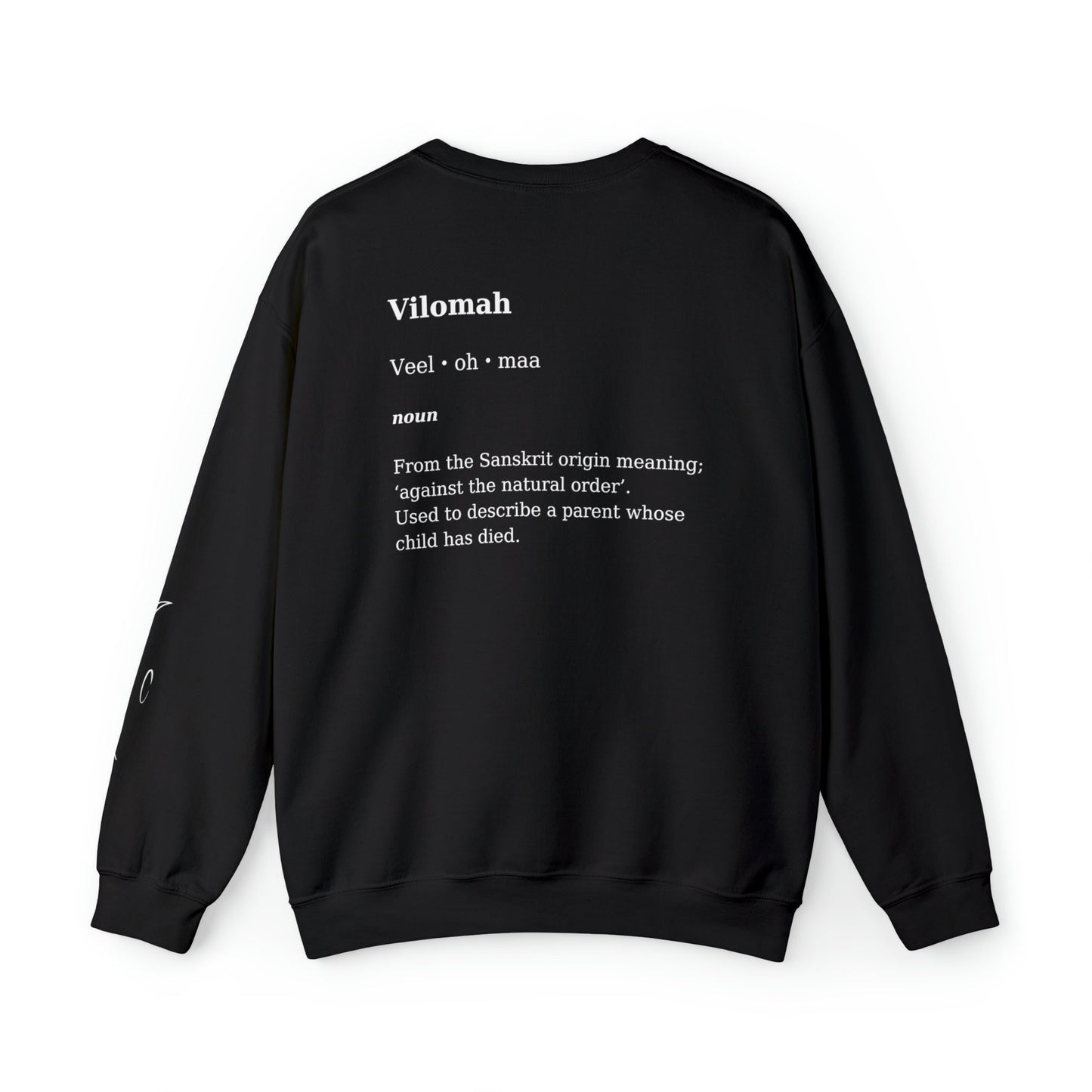 MAMA and DADA Bereaved Parent "Vilomah" Sweatshirt